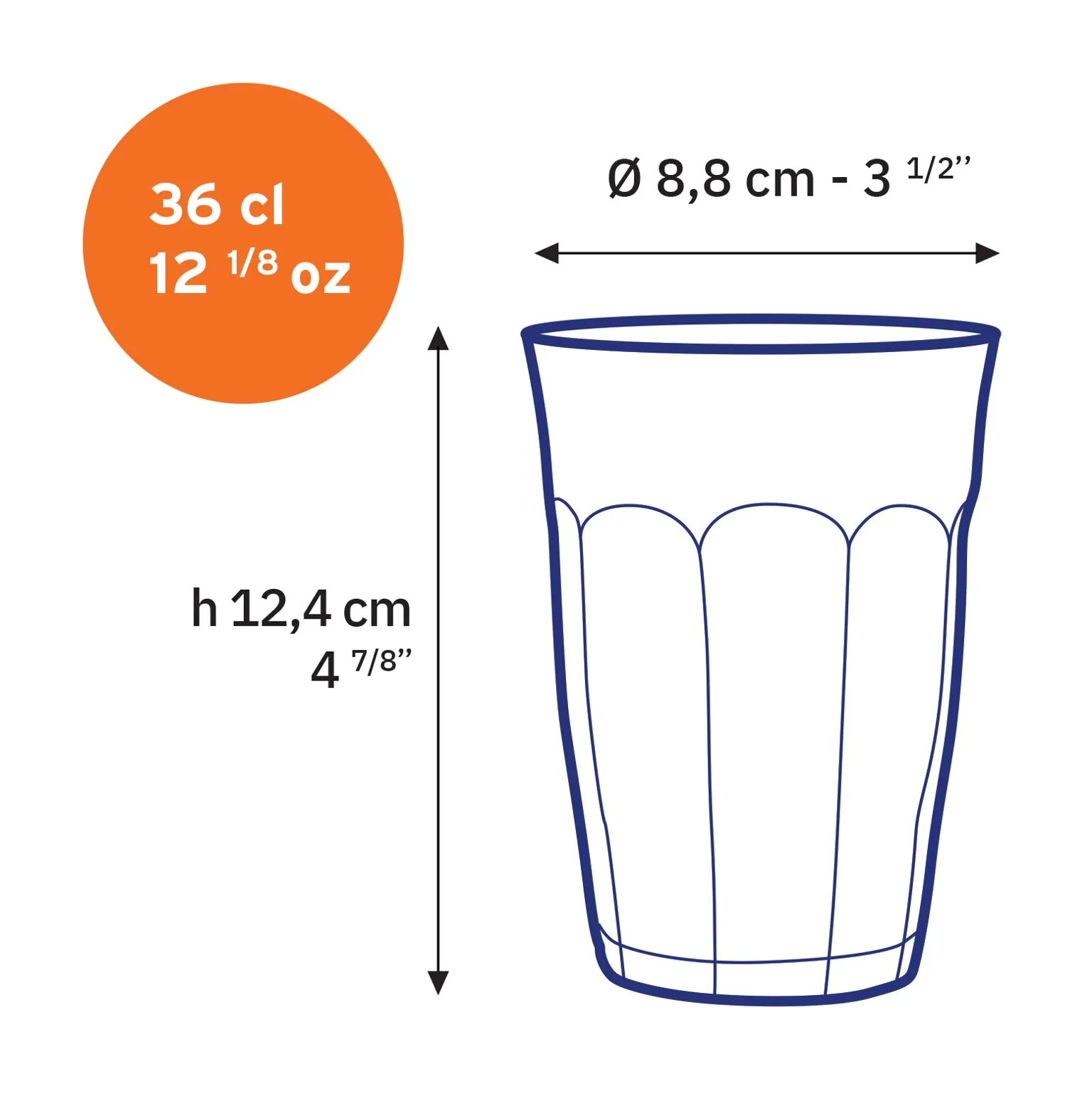 Clear Glass Tumbler - Set of 6