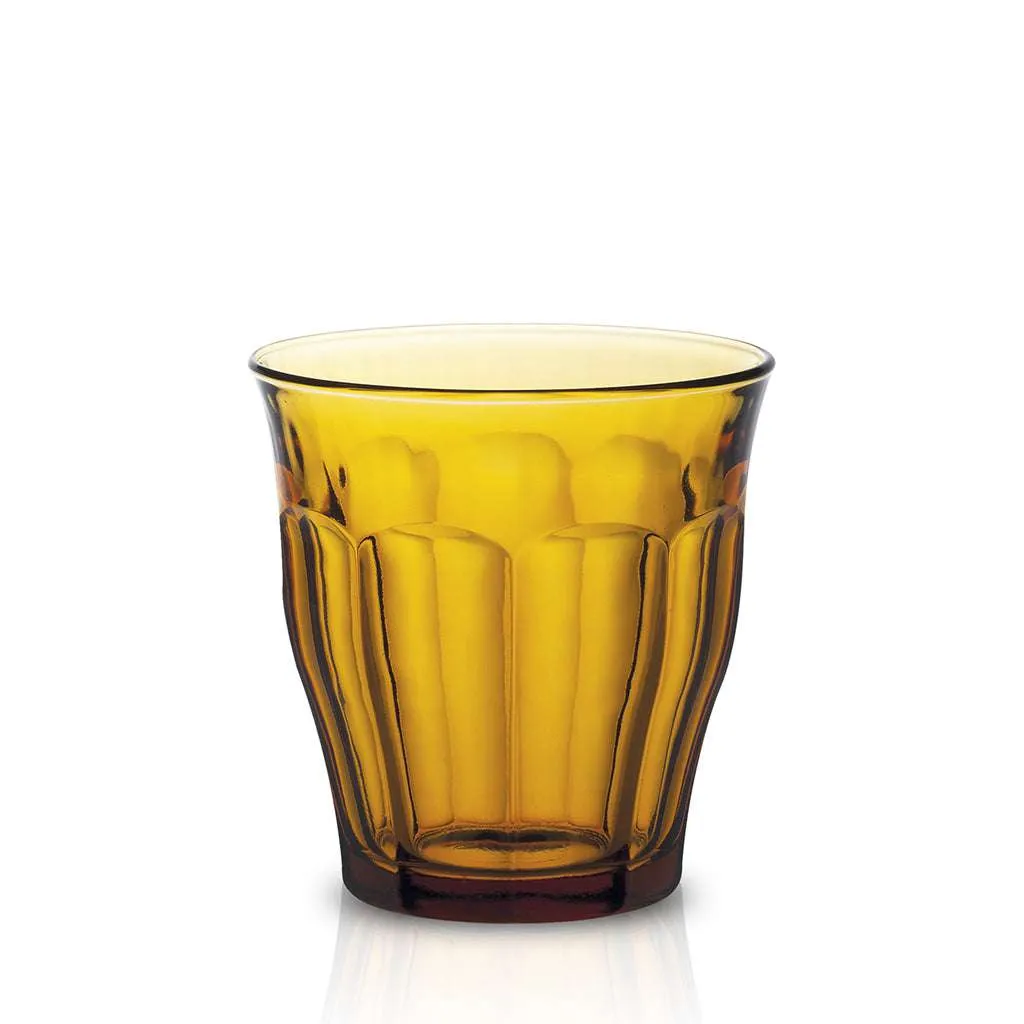 Amber Glass Tumbler - Set of 6