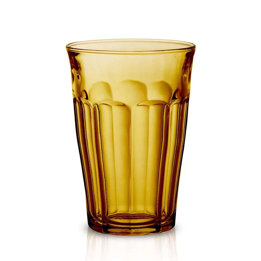 Amber Glass Tumbler - Set of 6