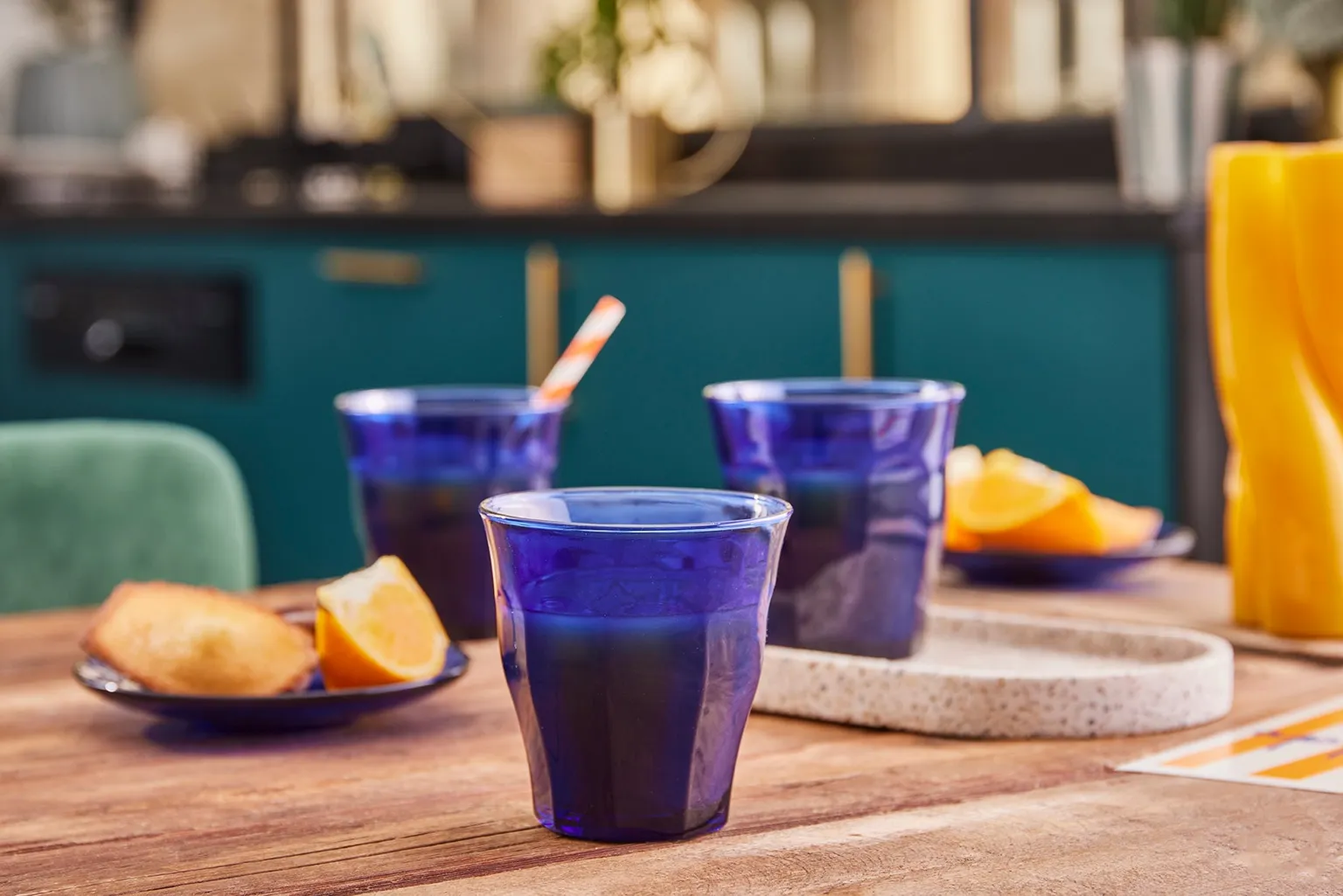 Sapphire Glass Tumbler - Set of 6