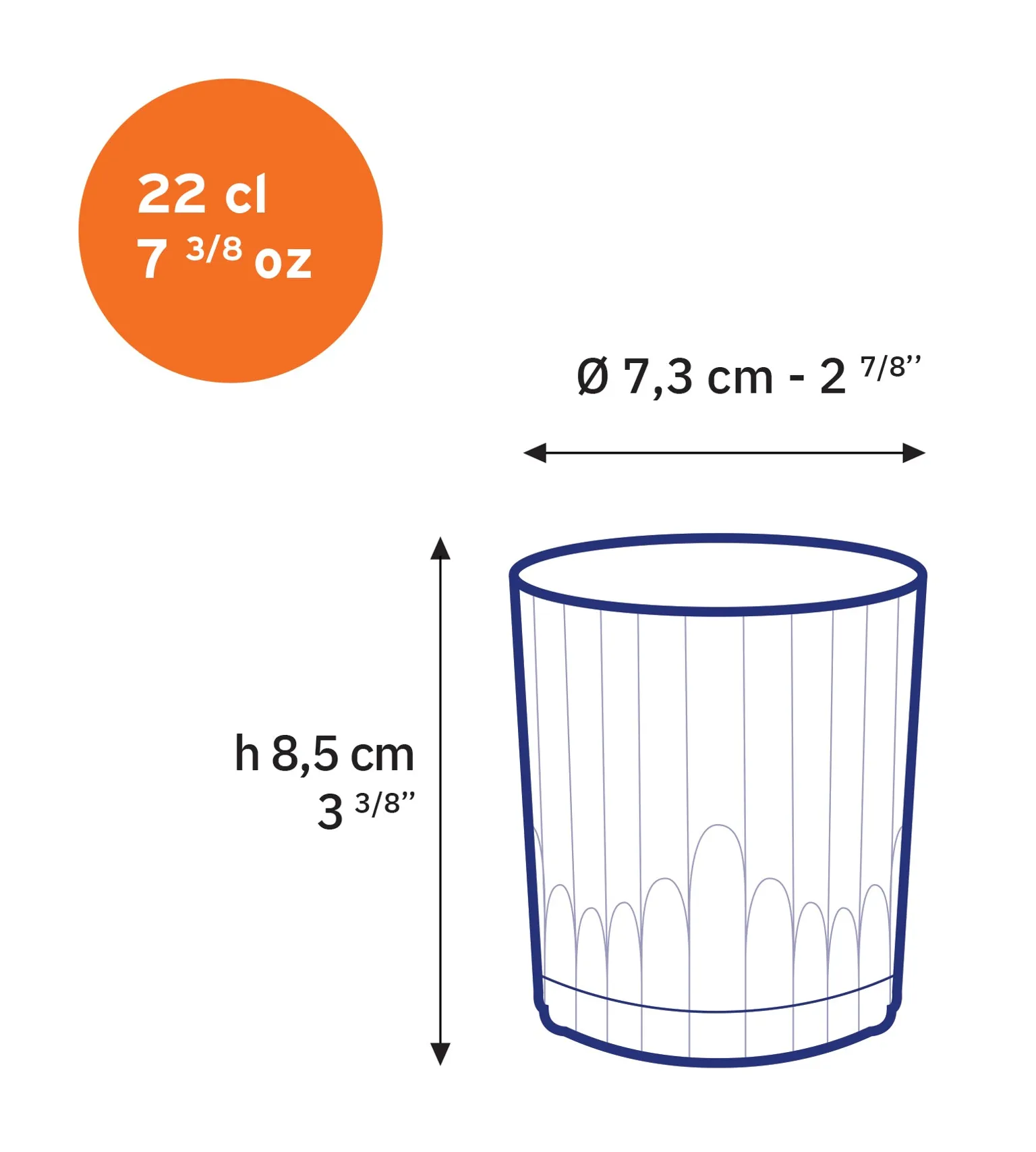 Manhattan Old Fashioned Glass - Set of 6